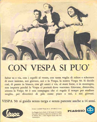 pubblicita vespa